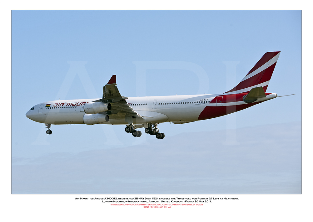 3B-NAY - Air Mauritius Airbus A340-312  (Msn 152) - 01