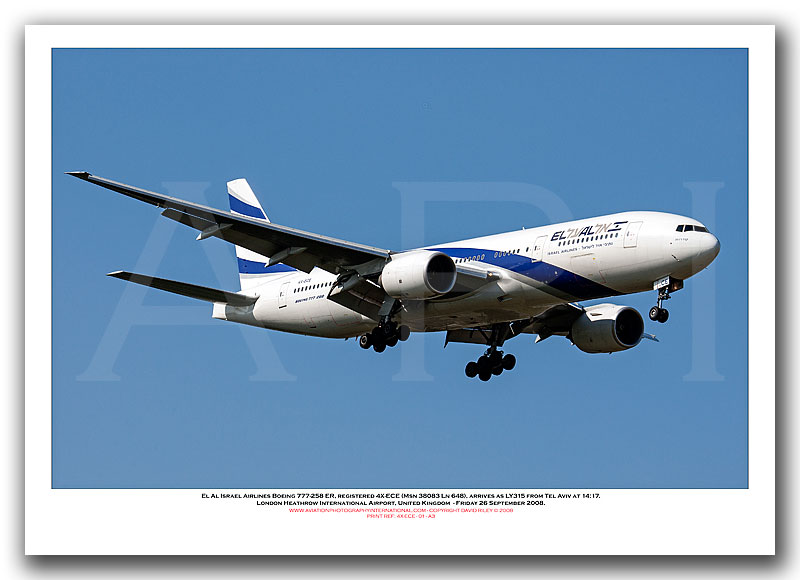4X-ECE - El Al Israel Airlines Boeing 777-258 ER (Msn 38083 Ln 648) - 01