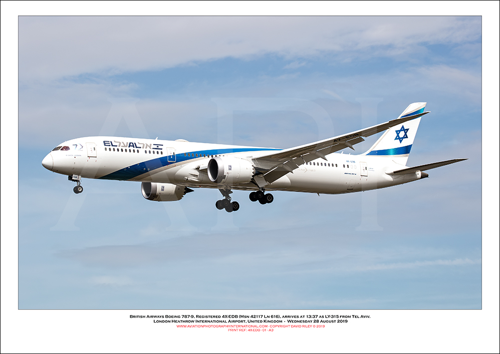 4X-EDB - El Al Israel Airlines Boeing 787-9 (Msn42117 Ln 616) - 01