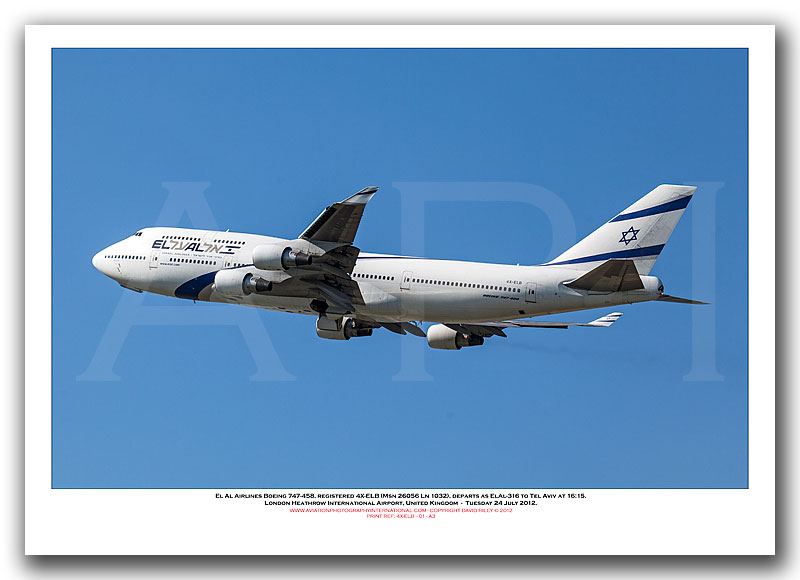4X-ELB - El Al Israel Airlines Boeing 747-458 (Msn 26056 Ln 1032) - 01
