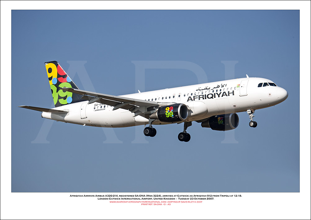 5A-ONA - Afriqiyah Airways Airbus A320-214, (Msn 3224) - 01