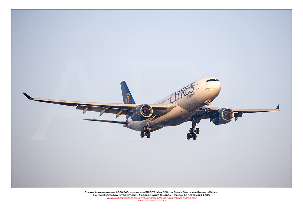 5B-DBT - Cyprus Airways Airbus A330-243  (Msn 526) - 01
