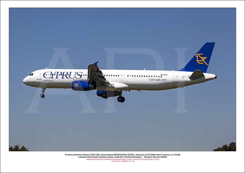 5B-DCO - Cyprus Airways Airbus A321-231 (Msn 2730) - 01