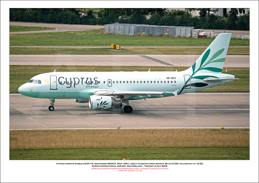 5B-DCX - Cyprus Airways Airbus A319-114 (Msn 1091) - 02