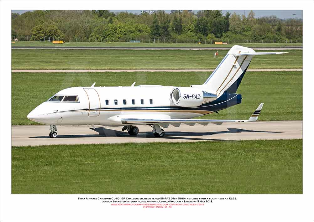 5N-PAZ - Triax Airways Canadair Challenger CL-601-3R (Msn 5180)- 01