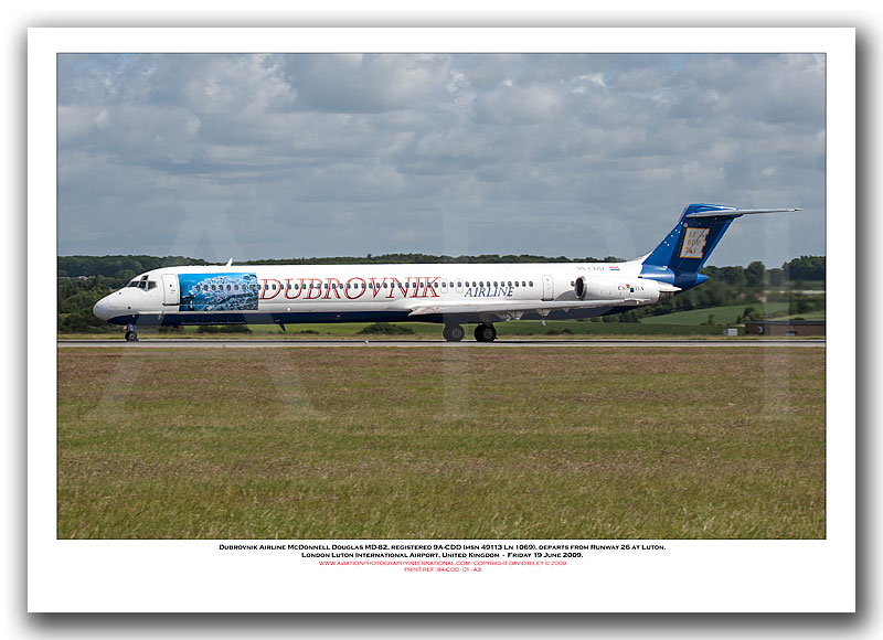 9A-CDD - Dubrovnik Airline McDonnell Douglas MD-82  (Msn 49113 Ln 1069) - 01