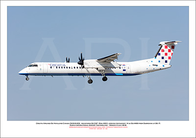 9A-CQF - Croatia Airlines  De Havilland Canada DASH-8-402 (Msn 4301) - 01
