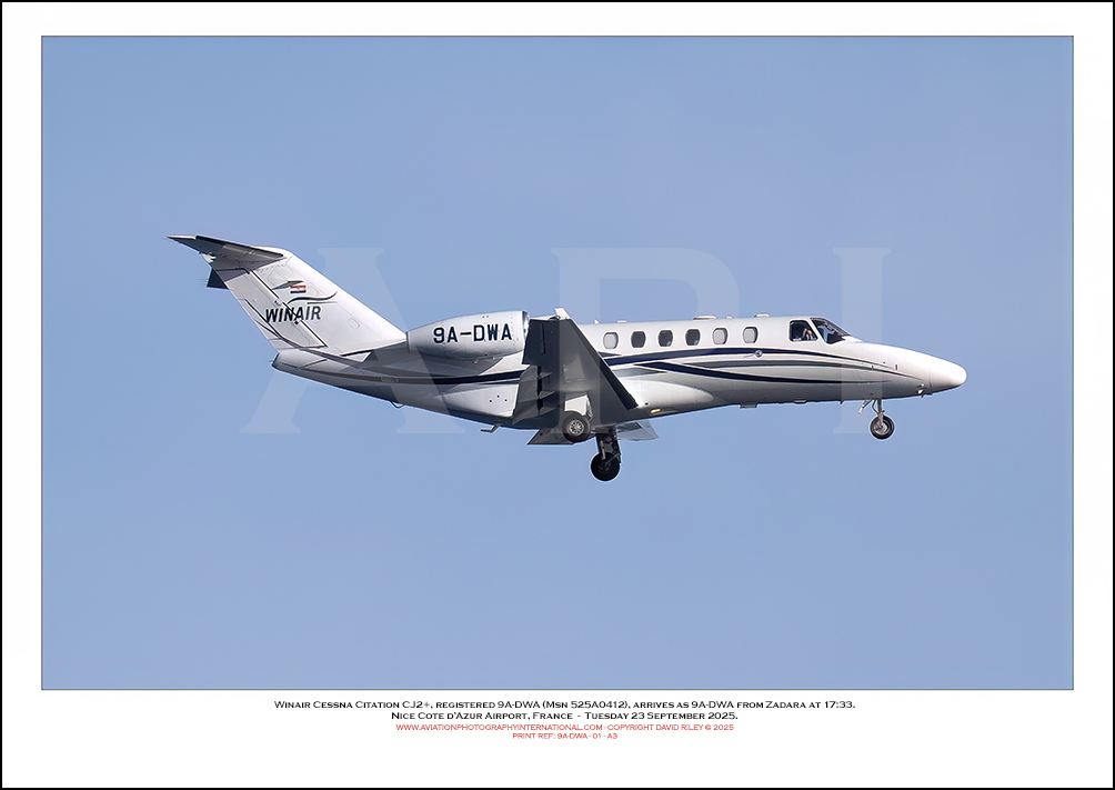 9A-DWA -Winair Cessna Citation CJ2+  (Msn 525A01412) - 01