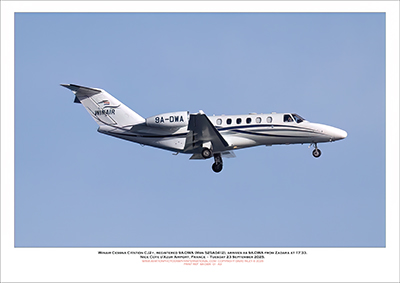 9A-DWA -Winair Cessna Citation CJ2+  (Msn 525A01412) - 01