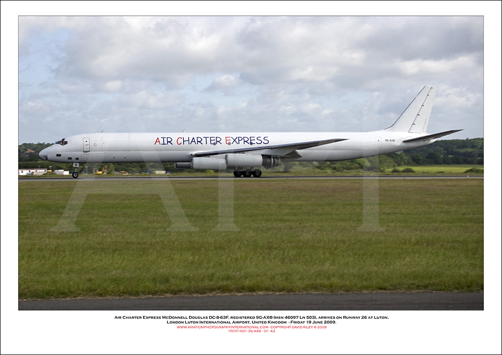 9G-AXB - Air Charter Express McDonnell Douglas DC-8-63F  (Msn 46097 Ln 503) - 01