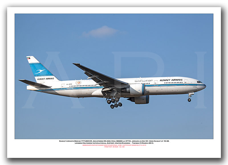 9K-AOA -  Kuwait Airways Boeing 777-269 ER (Msn 28743 Ln 125) - 02