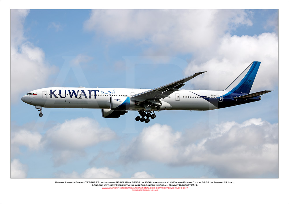 9K-AOL -  Kuwait Airways Boeing 777-369 ER (Msn 62569 Ln 1506- 01