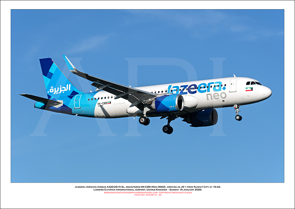 9K-CBB -Jazeera Airways Airbus A320-251N SL  (Msn 9002) - 01
