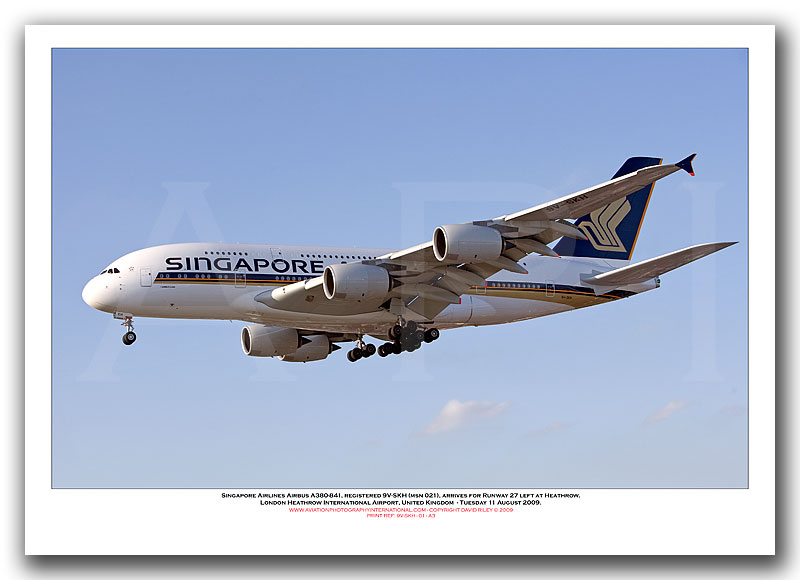 9V-SKH - Singapore Airlines Airbus A380-841 (Msn 021) - 01