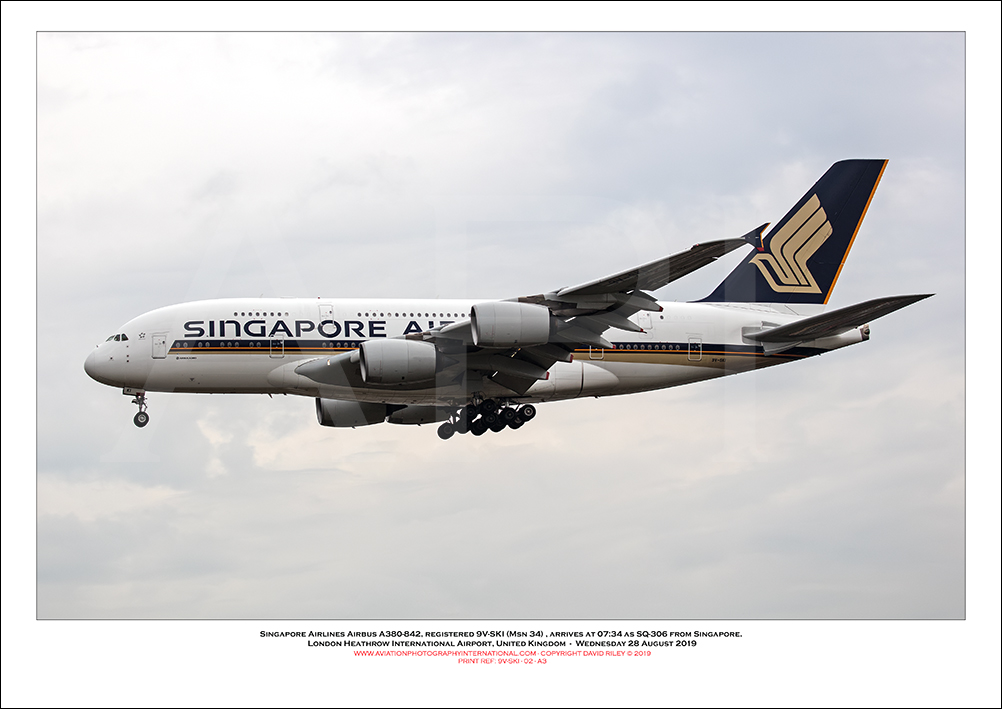 9V-SKI - Singapore Airlines Airbus A380-841 (Msn 034) - 02