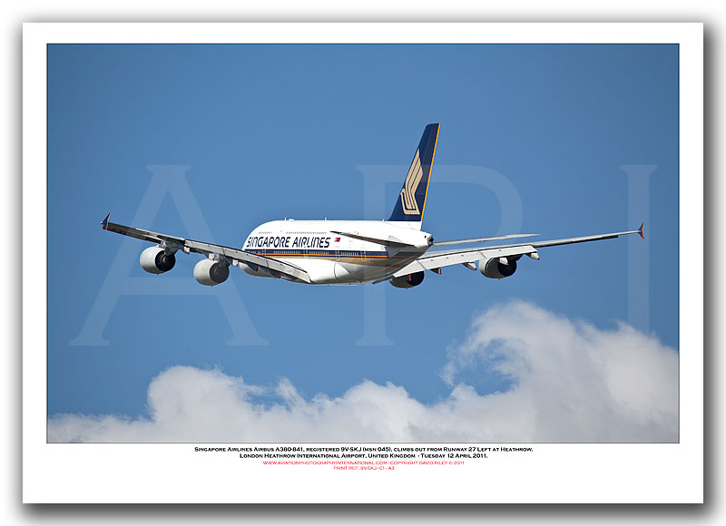 9V-SKJ - Singapore Airlines Airbus A380-841 (Msn 045) - 01