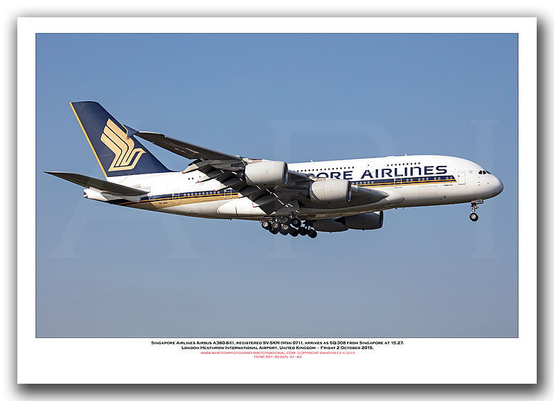 9V-SKN - Singapore Airlines Airbus A380-841 (Msn 071) - 01