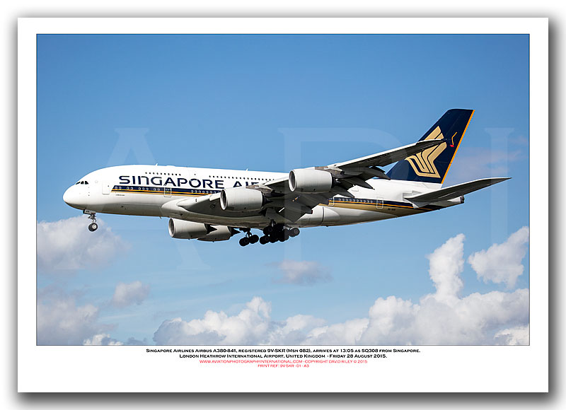 9V-SKR - Singapore Airlines Airbus A380-841 (Msn 082) - 01