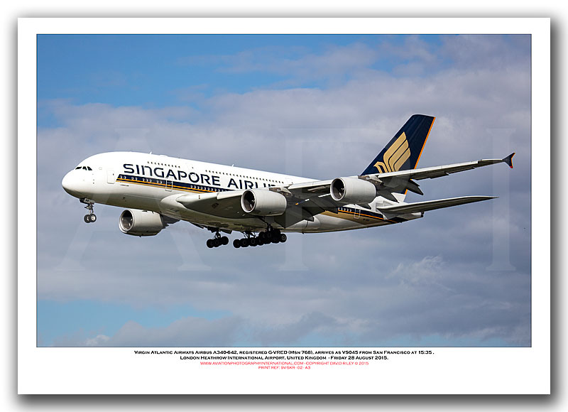 9V-SKR - Singapore Airlines Airbus A380-841 (Msn 082) - 02