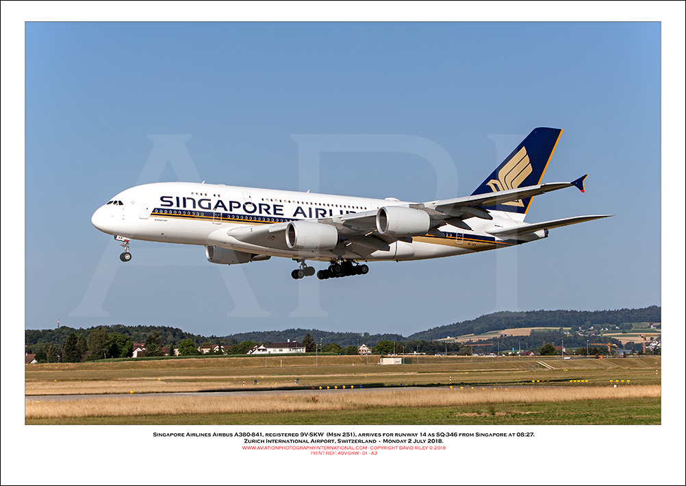 9V-SKW - Singapore Airlines Airbus A380-841 (Msn 251) - 01