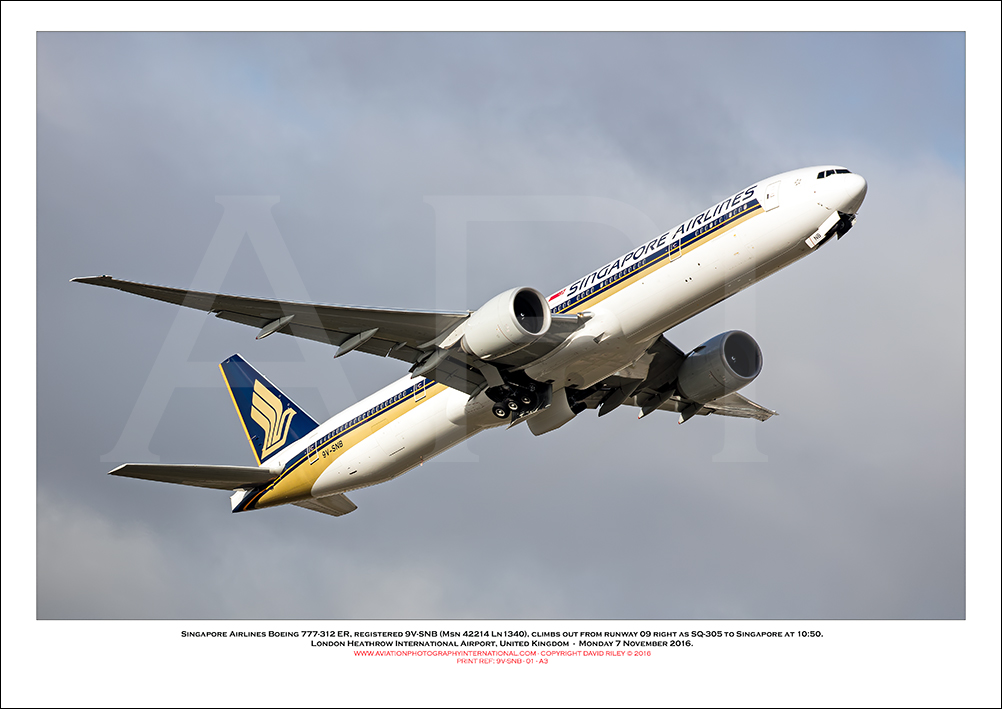 9V-SNB - Singapore Airlines Boeing 777-312 ER (Msn 42214 Ln1340) - 01