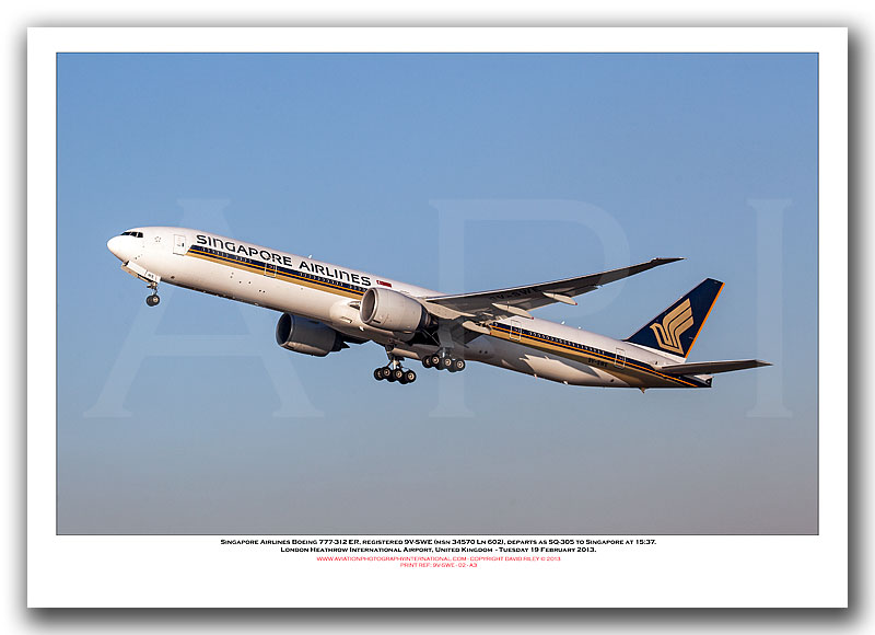9V-SWE - Singapore Airlines Boeing 777-312 ER (Msn 34570 Ln 602) - 02