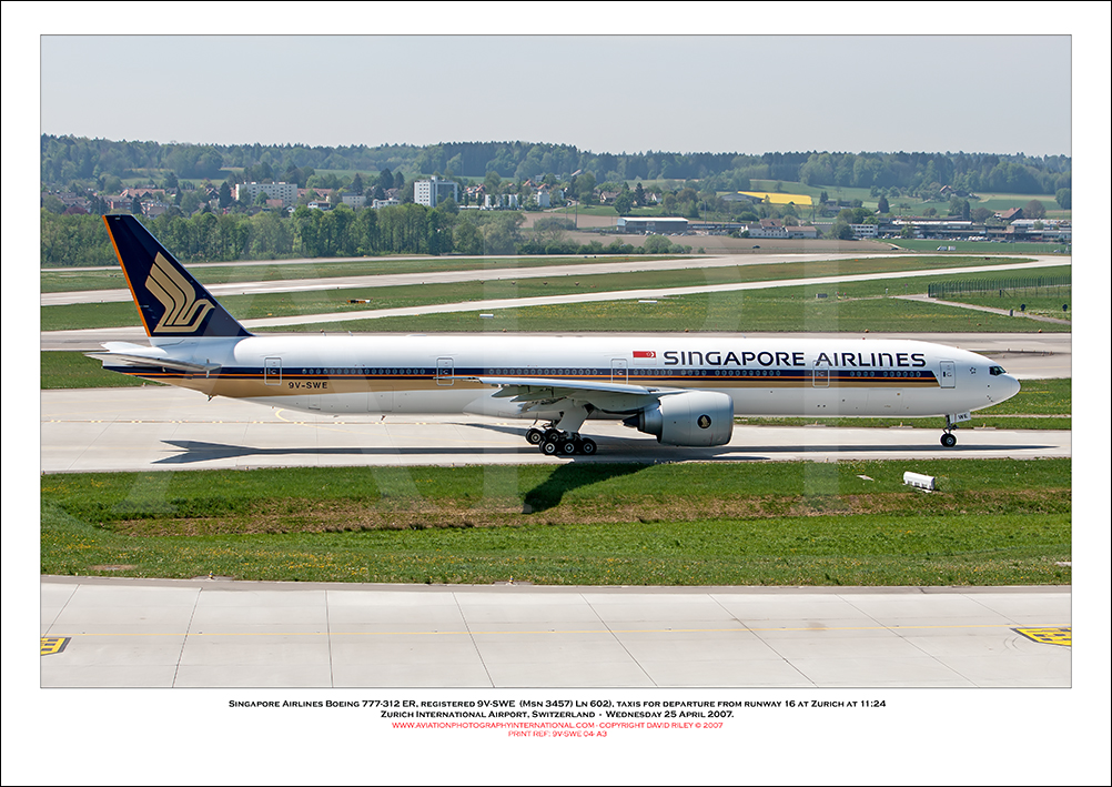 9V-SWE - Singapore Airlines Boeing 777-312 ER (Msn 34570 Ln 602) - 04