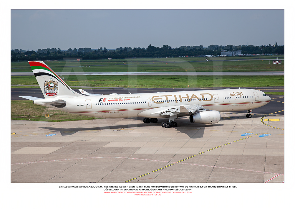 A6-AFF - Etihad Airways Airbus A330-343X (Msn 1245) - 01