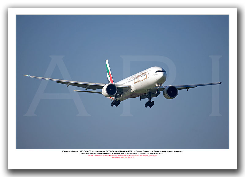 A6-EBB - Emirates Boeing 777-36N ER (Msn 32789 Ln 508) - 01