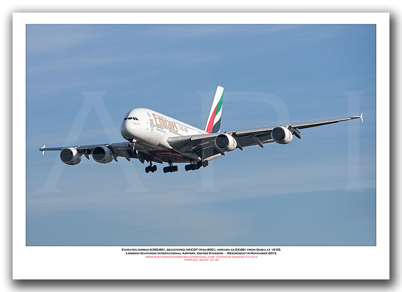 A6-EDT - Emirates Airbus A380-861 (Msn 090) - 02