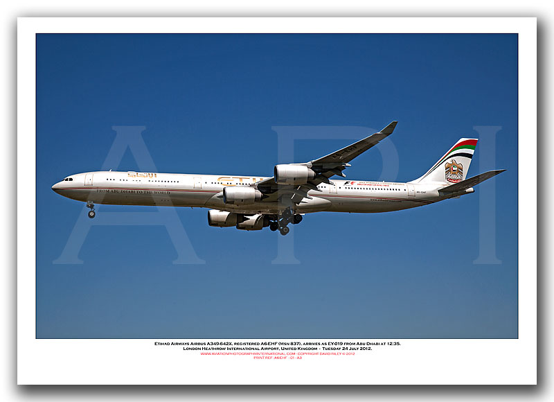 A6-EHF - Etihad Airways Airbus A340-642X (Msn 837) - 01