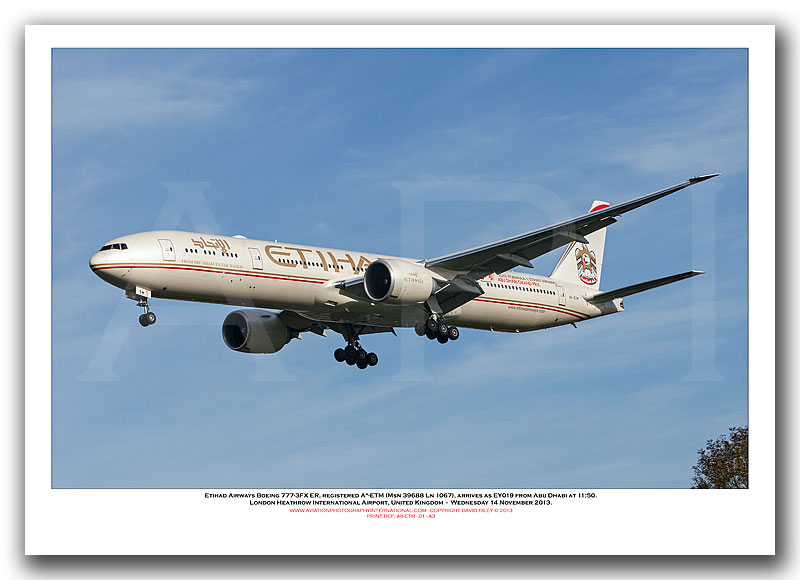 A6-ETM - Etihad Airways Boeing 777-3FX ER (Msn 39688 Ln 1067) - 01