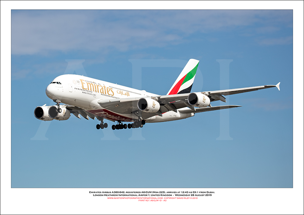 A6-EUM - Emirates Airbus A380-842 (Msn 225) - 01
