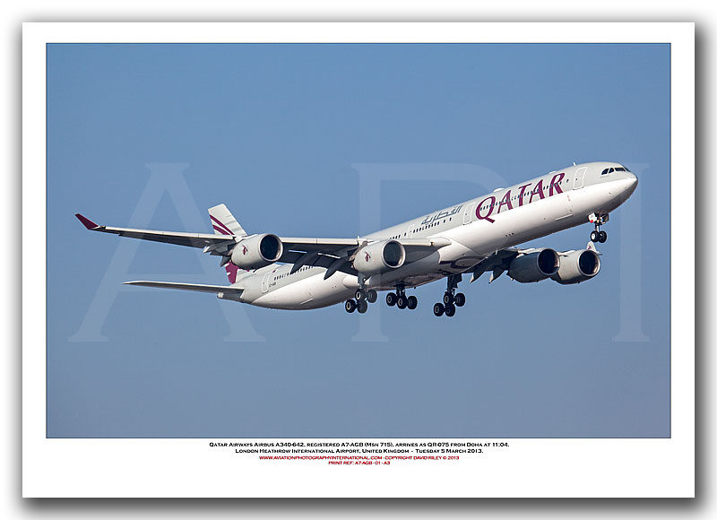 A7-AGB - Qatar Airlines Airbus A340-642  (Msn 715) - 01
