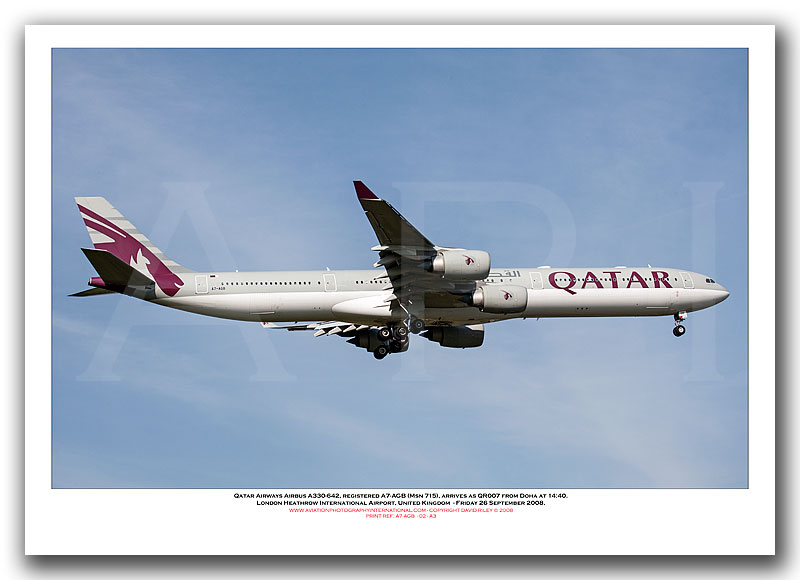 A7-AGB - Qatar Airlines Airbus A340-642  (Msn 715) - 02