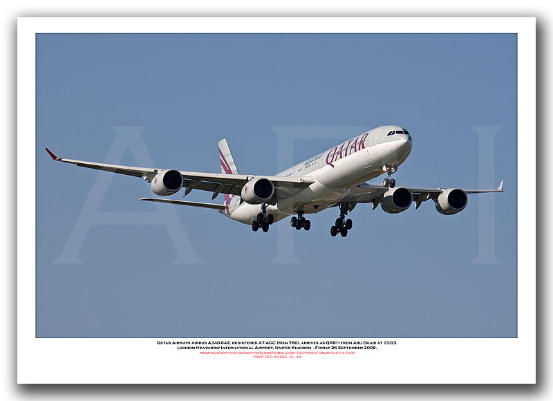 A7-AGC - Qatar Airlines Airbus A340-642  (Msn 766) - 01
