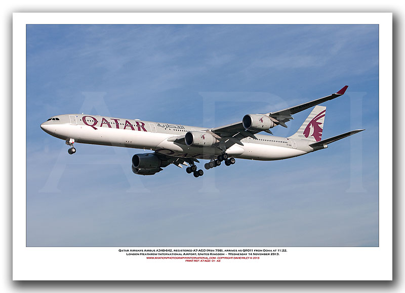 A7-AGD - Qatar Airlines Airbus A340-642  (Msn 798) - 01