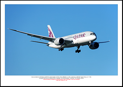 A7-BCJ - Qatar Airways Boeing 787-8 (Msn  38328 Ln 144) - 01