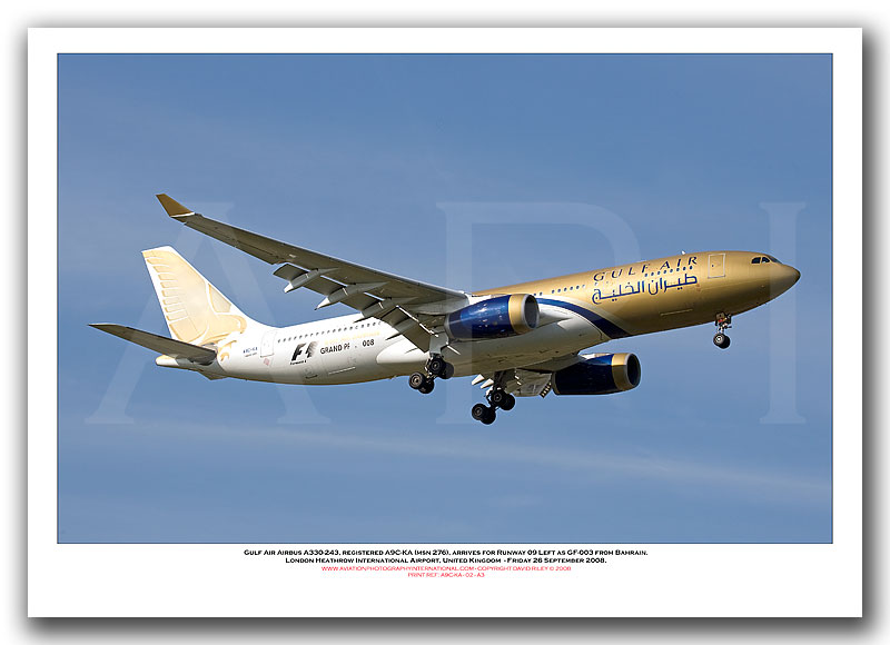 A9C-KA  - Gulf Air Airbus A330-243  (Msn 276) - 02