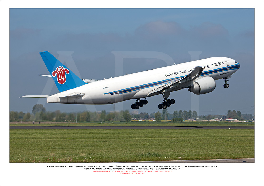 B-2081 - China Southern Cargo Boeing 777-F1B (Msn 37313 Ln 888) - 01
