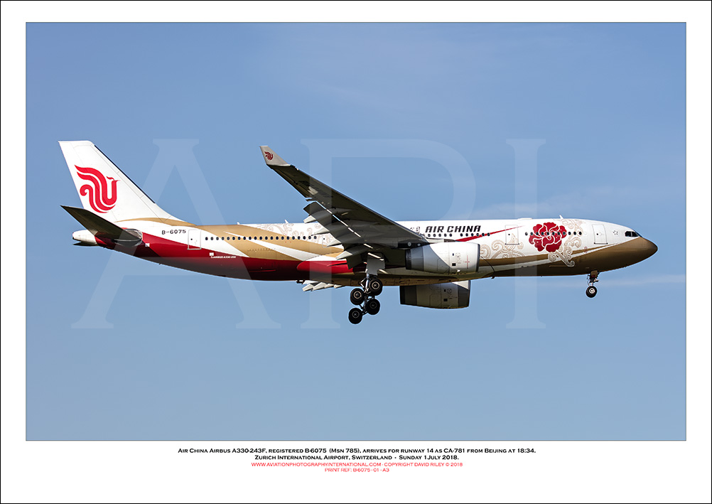 B-6075 - Air China Airbus A330-243  (Msn 785) - 01