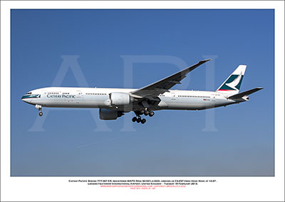 B-KPO-  Cathay Pacific Boeing 777-367 ER (Msn 36160 Ln 843) - 01