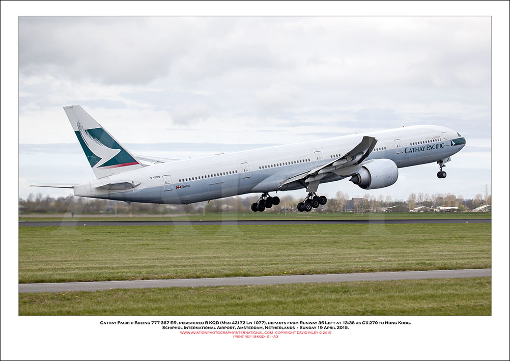 B-KQD-  Cathay Pacific Boeing 777-367 ER (Msn  42172 Ln 1077) - 01