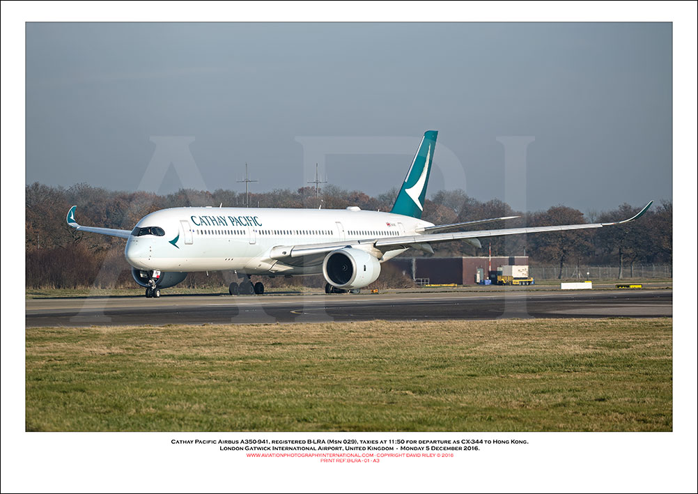 B-LRA-  Cathay Pacific Airbus A350-941  (Msn 029) - 01