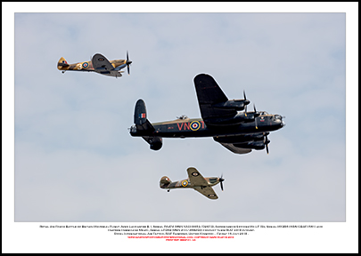 BBMF - Royal Air Force Battle of Britain Memorial Flight Lancaster, Spitfire and Hurricane Flypast - 01