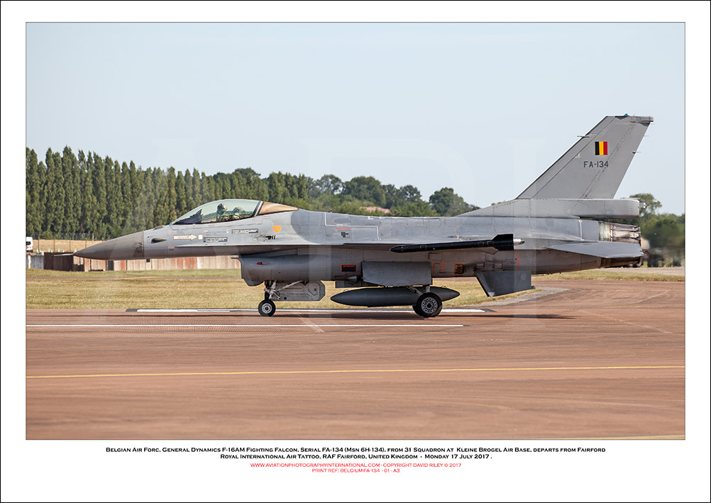 BEGIUM-FA-134 - Belgian Air Force General Dynamics F-16AM Fighting Falcon  (Msn 6H-134) - 01
