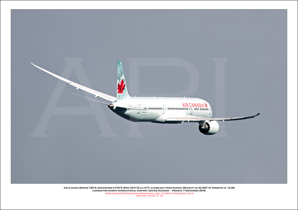 C-FGFZ - Air Canada Boeing 787-9  (Msn 437172 Ln 417)  - 01