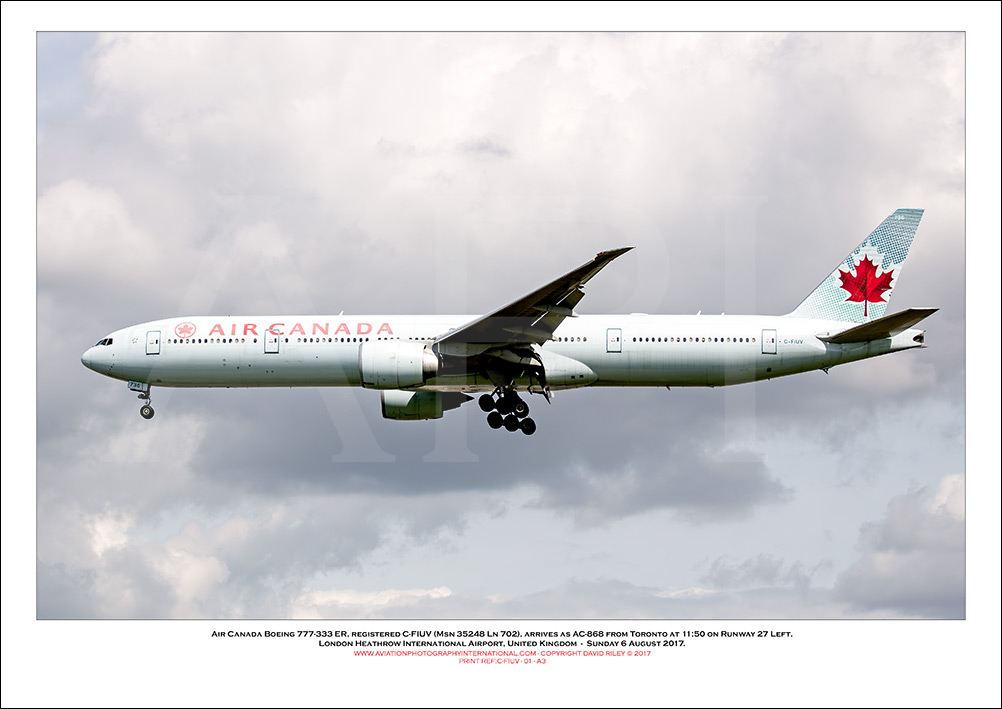 C-FIUV - Air Canada Boeing 777-333 ER   (Msn 35248 Ln 702)  - 01