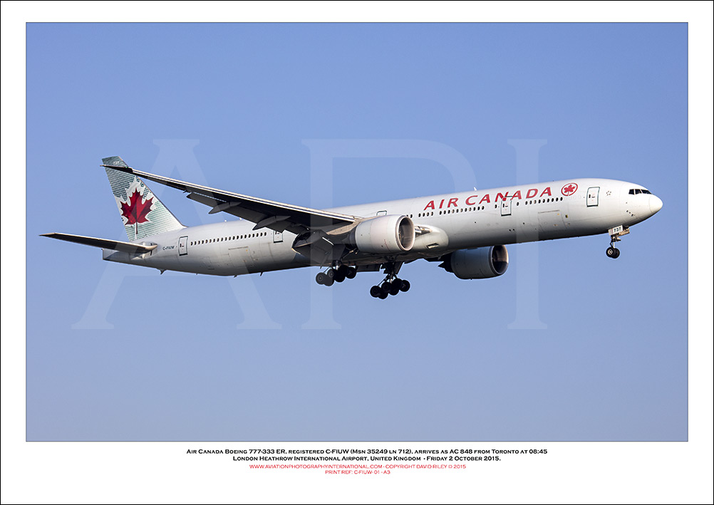 C-FIUW- Air Canada Boeing 777-333 ER  (Msn 35249 ln 712)  - 01