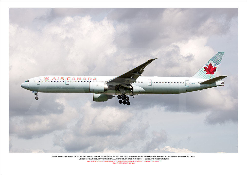 C-FIVR - Air Canada Boeing 777-333 ER  (Msn 35241 Ln 763)  - 01